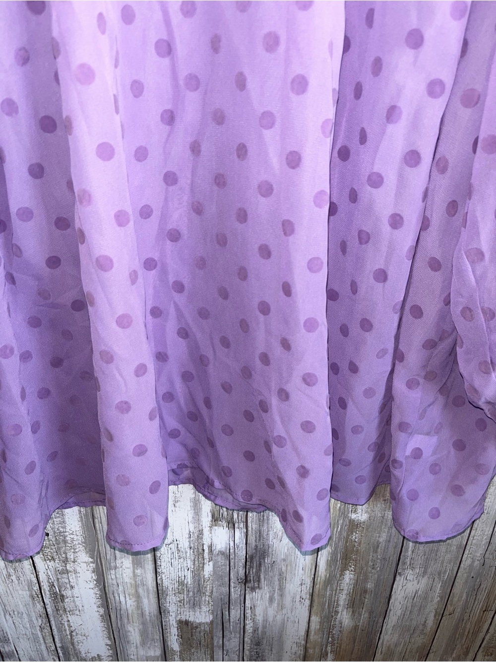 NWT Torrid Purple Chiffon Clip Dot Puff Sleeve Blouse 4X 26 - Picture 3 of 6
